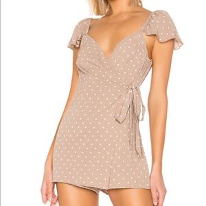Elena Romper Show Me Your Mumu -Dotcha Miss Me- Polka Dot revolve romper